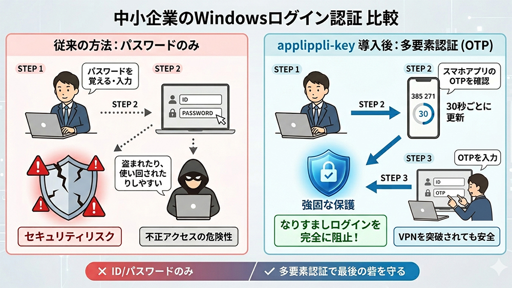 中小企業のログイン比較